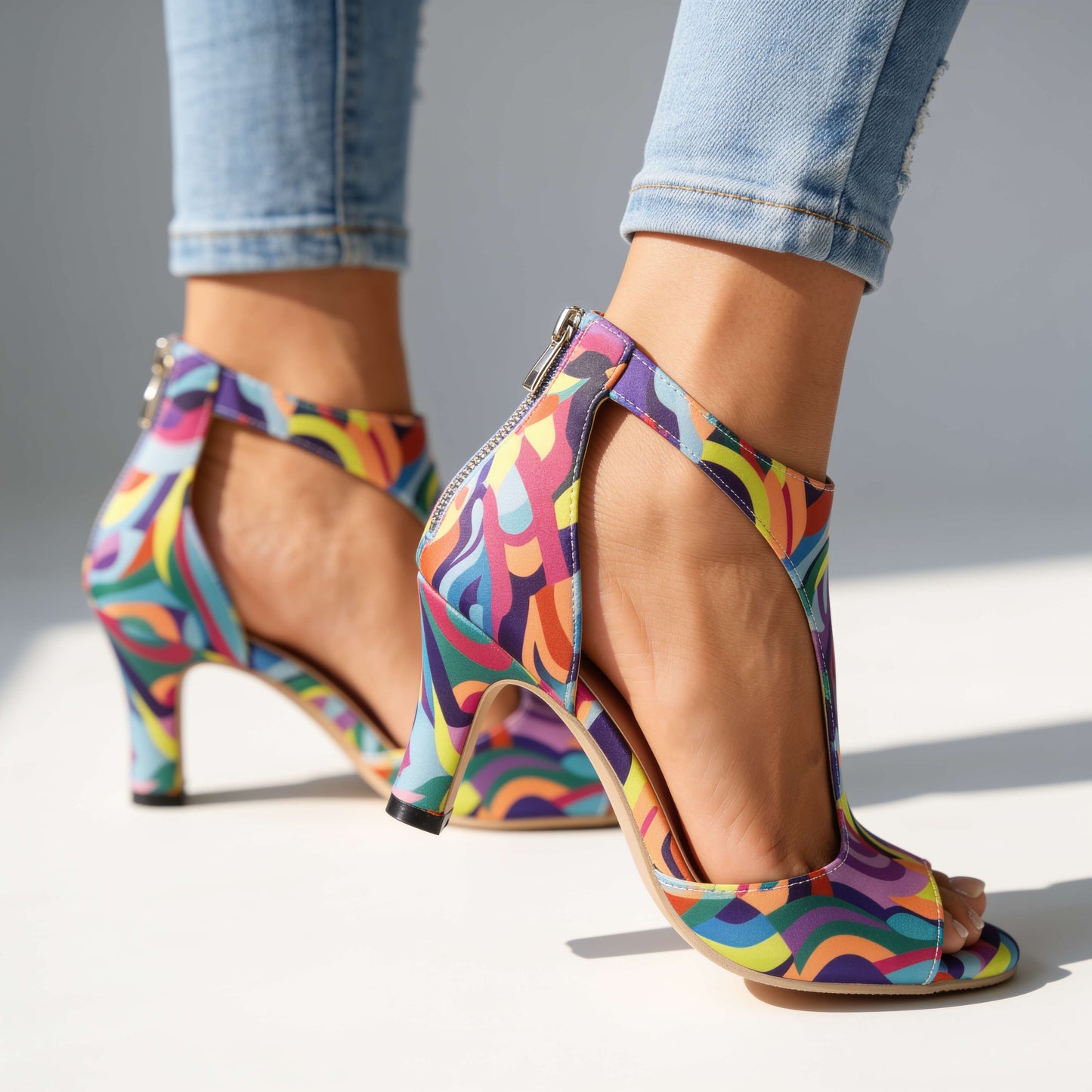 Marovelle | Vibrant Open Toe Dress Heels
