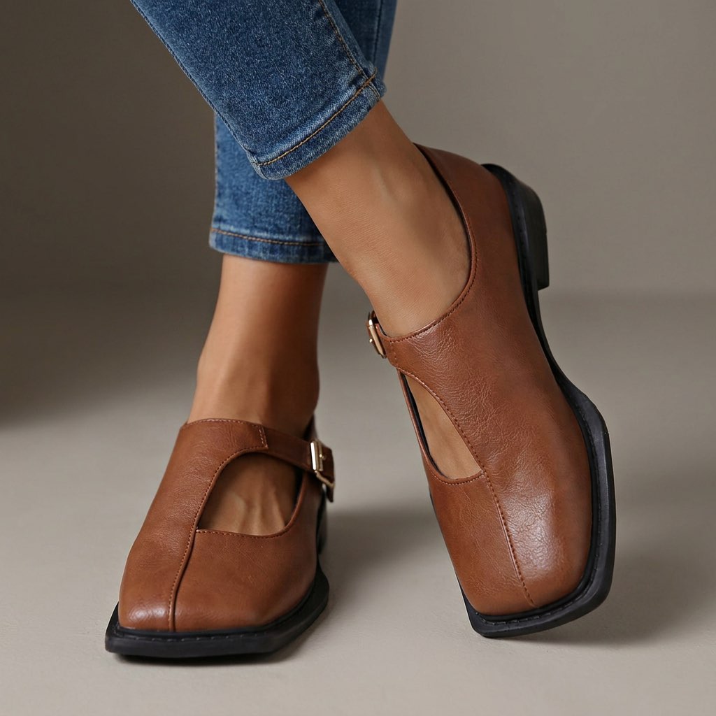 Lucerra | Square Toe Buckle Shoes