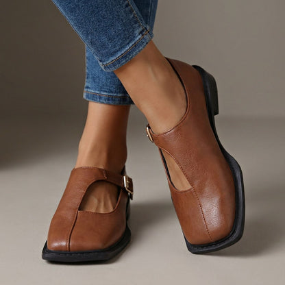 Lucerra | Square Toe Buckle Shoes