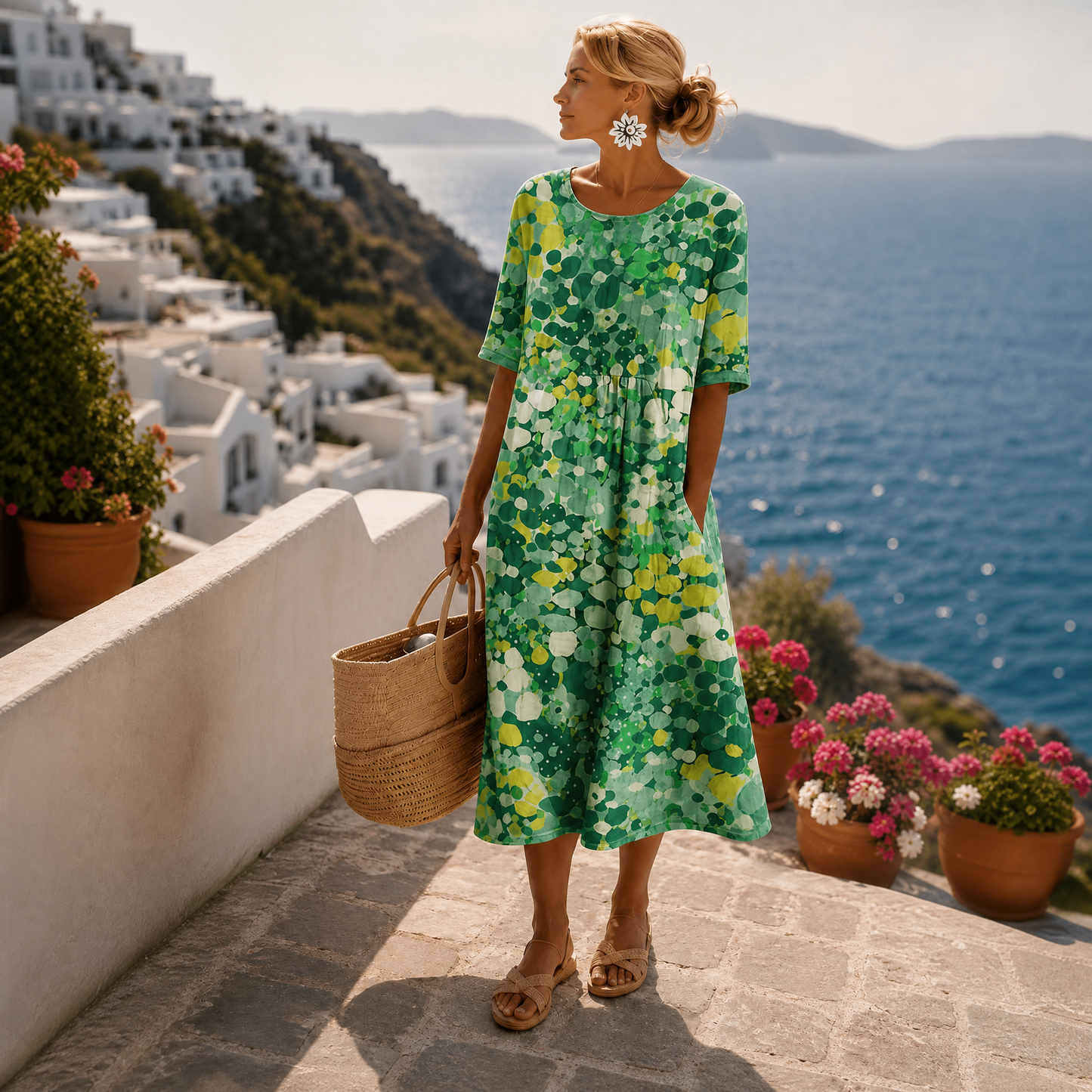 Mariselle | Floral Garden Midi Dress