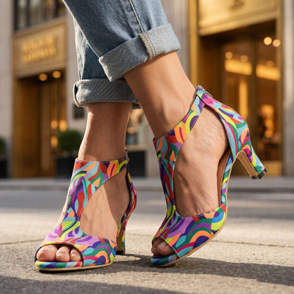 Marovelle | Vibrant Open Toe Dress Heels
