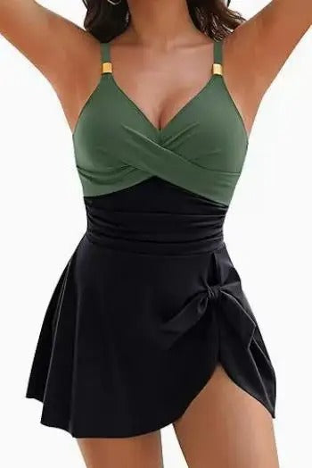 Brynn | Wrap Front Skirted Swimdress