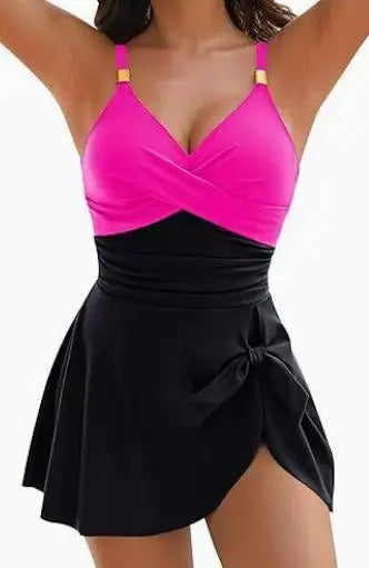 Brynn | Wrap Front Skirted Swimdress