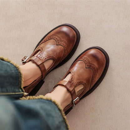 Ferelith | Brogue Detail Mary Jane Shoes