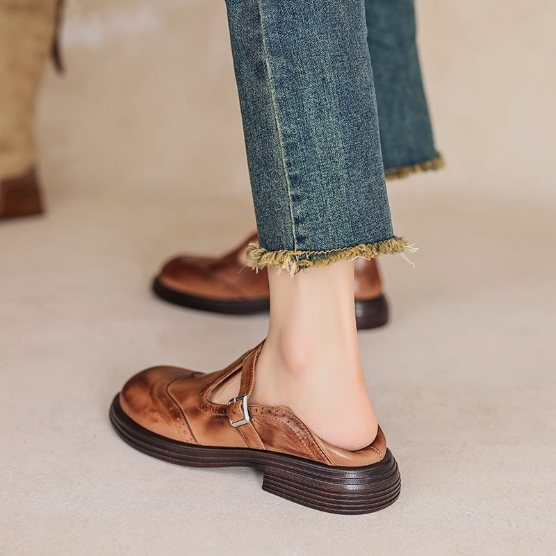 Ferelith | Brogue Detail Mary Jane Shoes