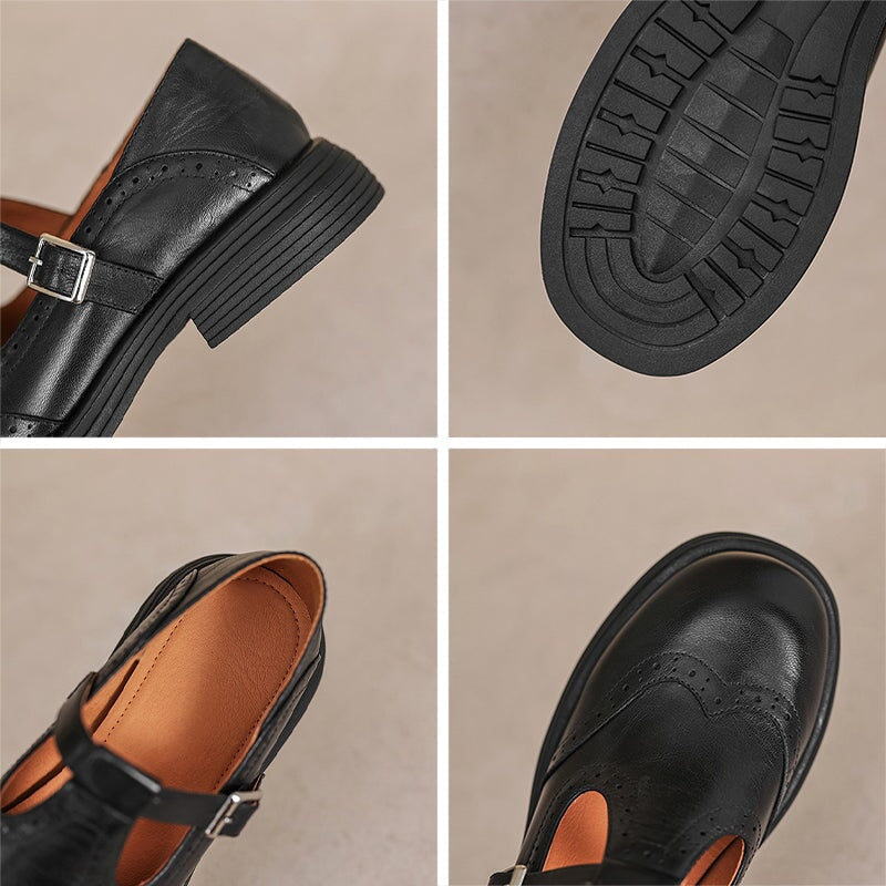 Ferelith | Brogue Detail Mary Jane Shoes