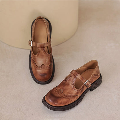 Ferelith | Brogue Detail Mary Jane Shoes