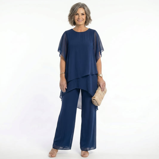 Gloria | Layered Chiffon Two Piece Set