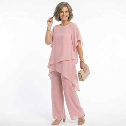 Gloria | Layered Chiffon Two Piece Set