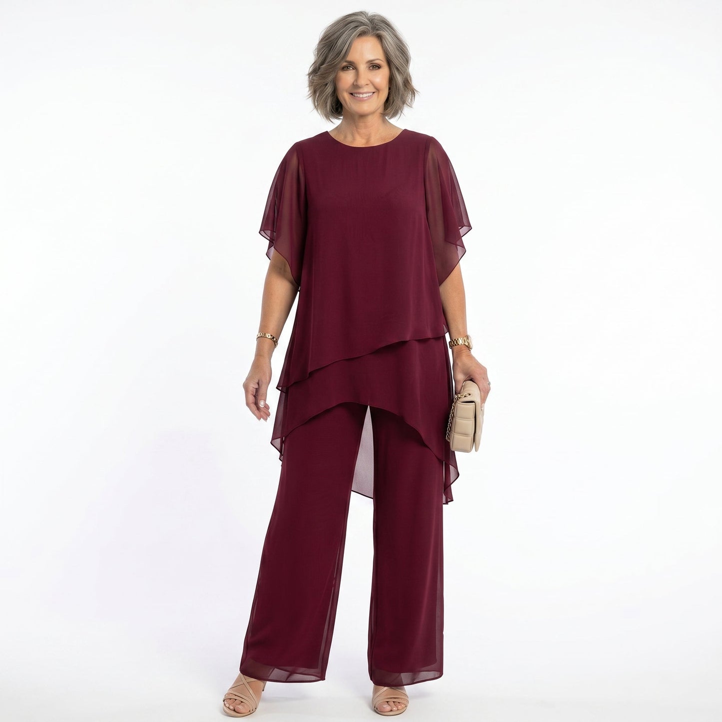 Gloria | Layered Chiffon Two Piece Set