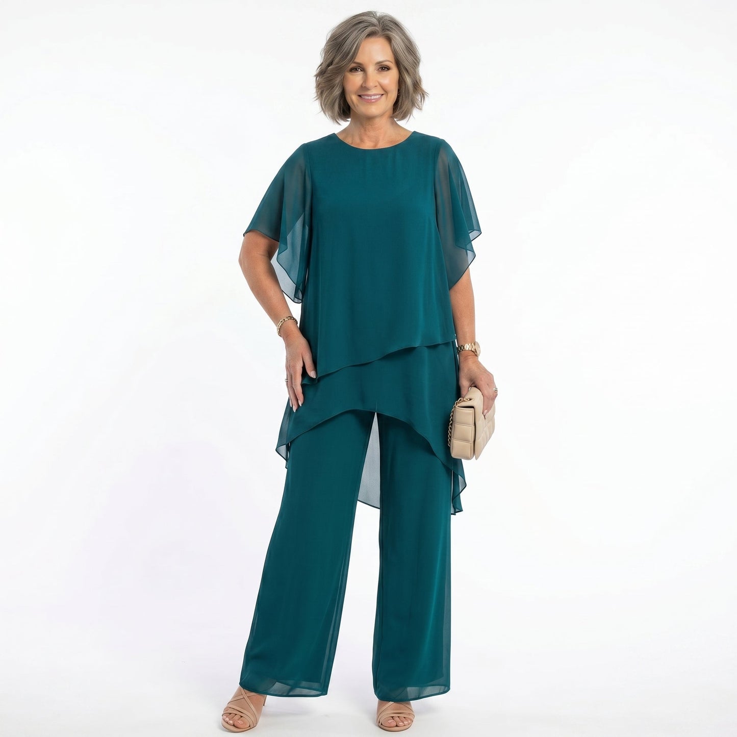 Gloria | Layered Chiffon Two Piece Set