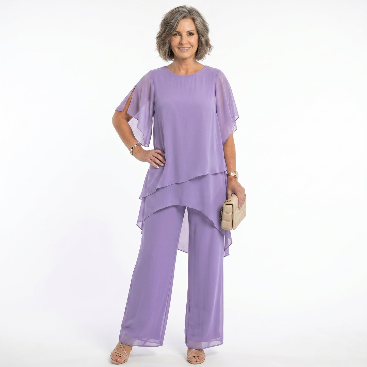 Gloria | Layered Chiffon Two Piece Set