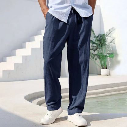 Everson | Relaxed Summer Linen Blend Trousers