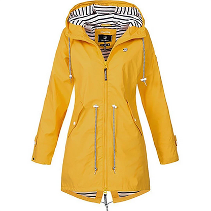 Eudora | Adjustable Waist Hooded Coat