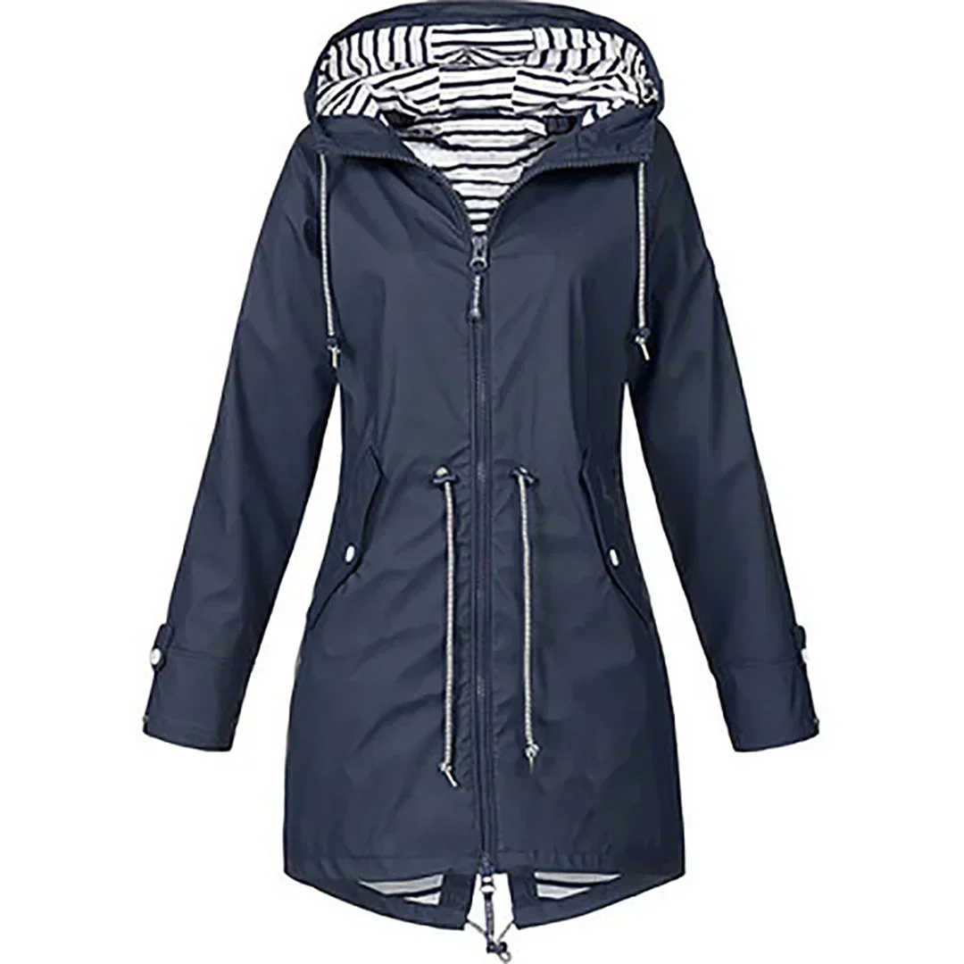 Eudora | Adjustable Waist Hooded Coat