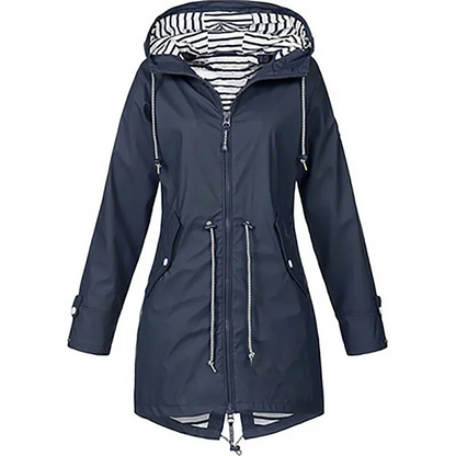 Eudora | Adjustable Waist Hooded Coat