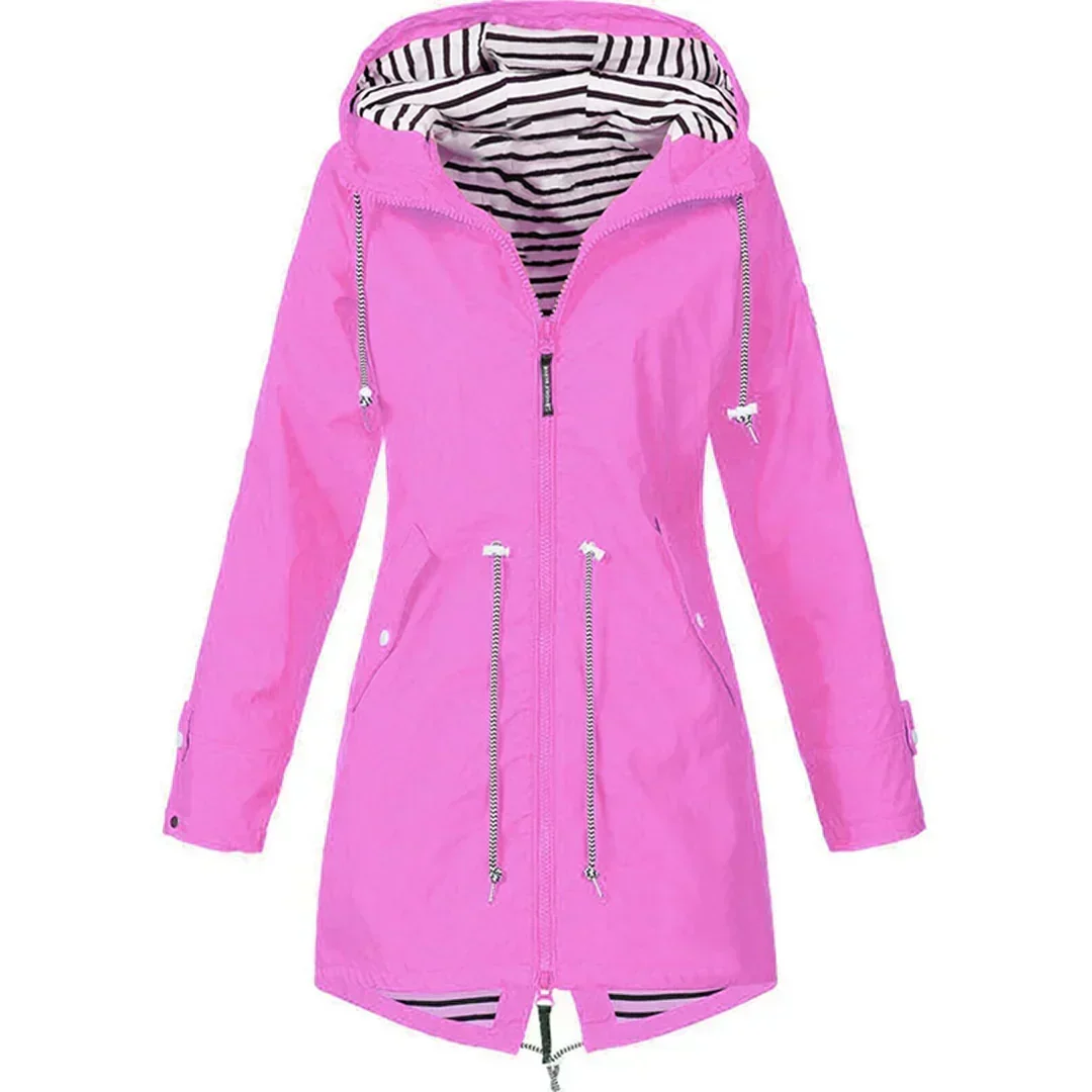 Eudora | Adjustable Waist Hooded Coat