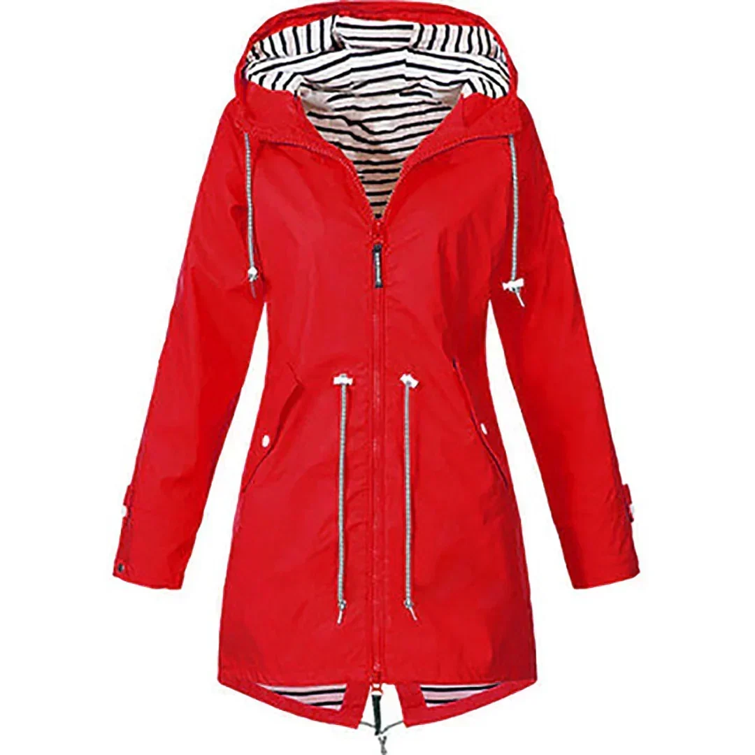 Eudora | Adjustable Waist Hooded Coat