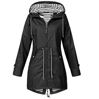 Eudora | Adjustable Waist Hooded Coat