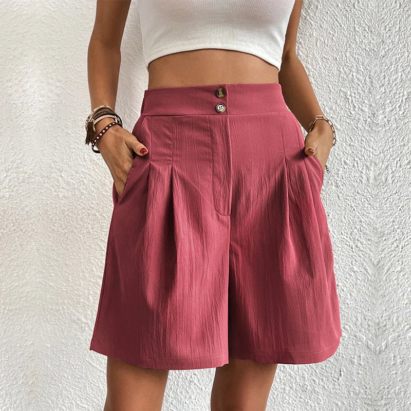 Selvara | High Waist Relaxed Shorts