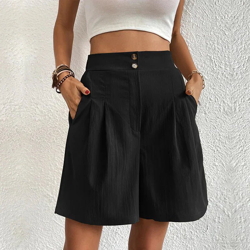 Selvara | High Waist Relaxed Shorts