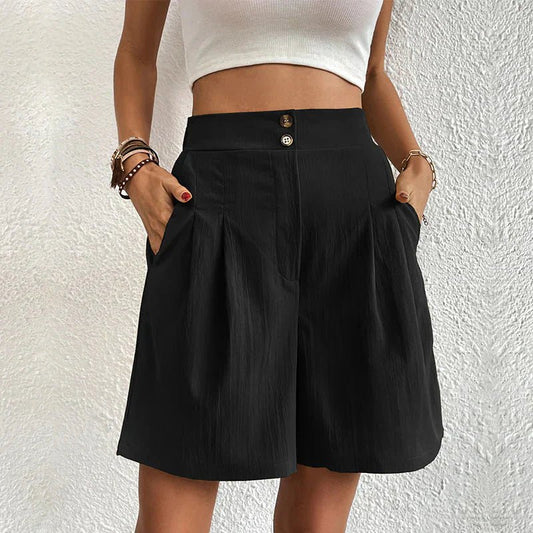 Selvara | High Waist Relaxed Shorts
