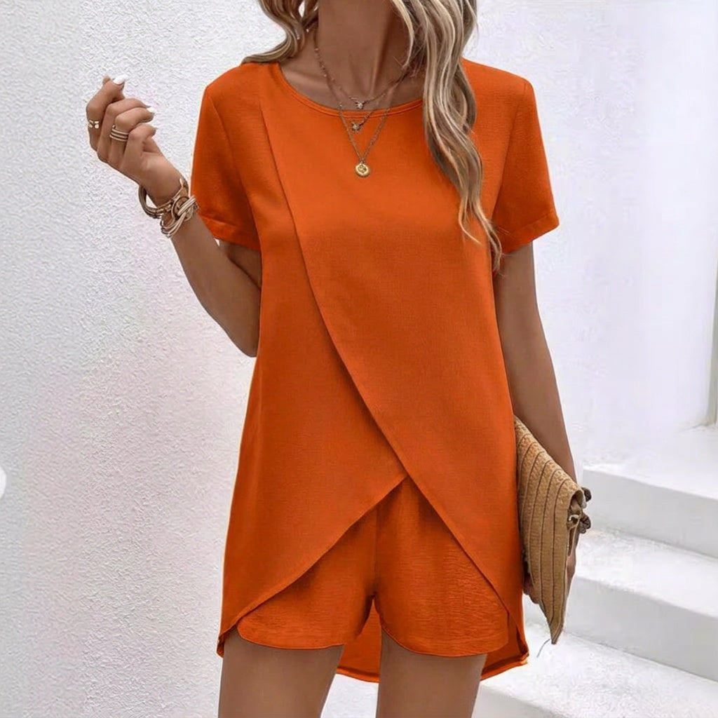 Havielle | Asymmetrical Lounge Short Set