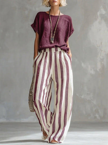 Eliora | Casual Wide Leg Two Piece Set
