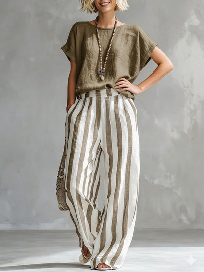 Eliora | Casual Wide Leg Two Piece Set