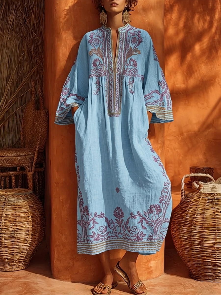 Virelia | Ethnic Embroidery Relaxed Dress