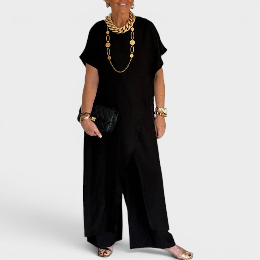 Corvessa | Relaxed Top and Wide Leg Trouser Set