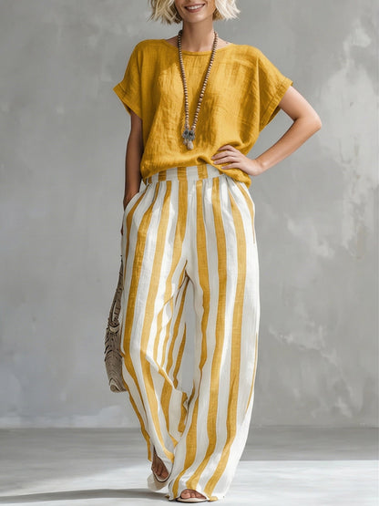 Eliora | Casual Wide Leg Two Piece Set