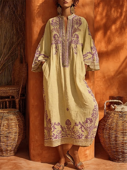 Virelia | Ethnic Embroidery Relaxed Dress
