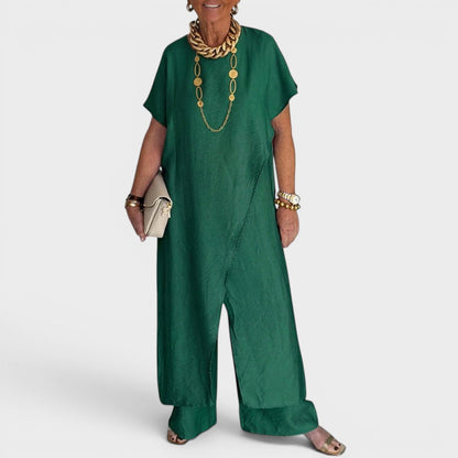 Corvessa | Relaxed Top and Wide Leg Trouser Set
