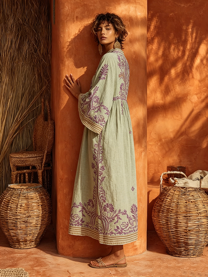 Virelia | Ethnic Embroidery Relaxed Dress