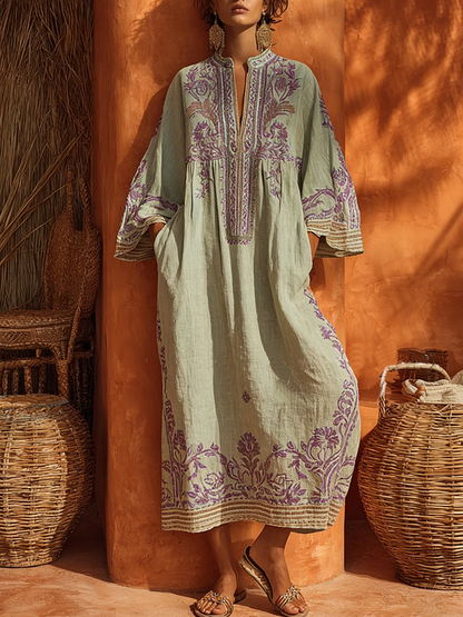 Virelia | Ethnic Embroidery Relaxed Dress