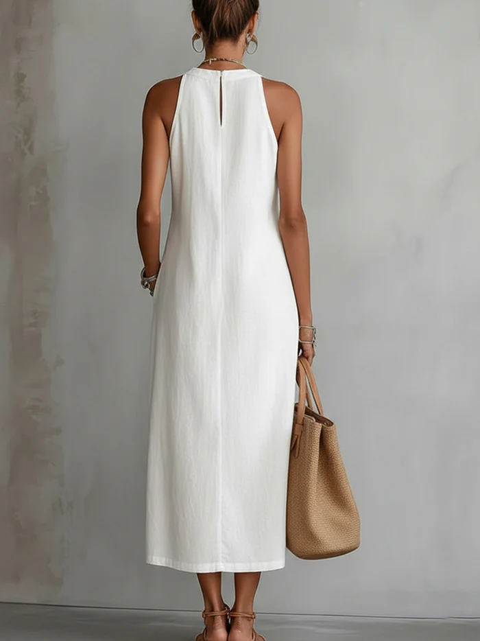 Corliss | Elegant Lace Trim Midi Dress