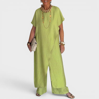 Corvessa | Relaxed Top and Wide Leg Trouser Set