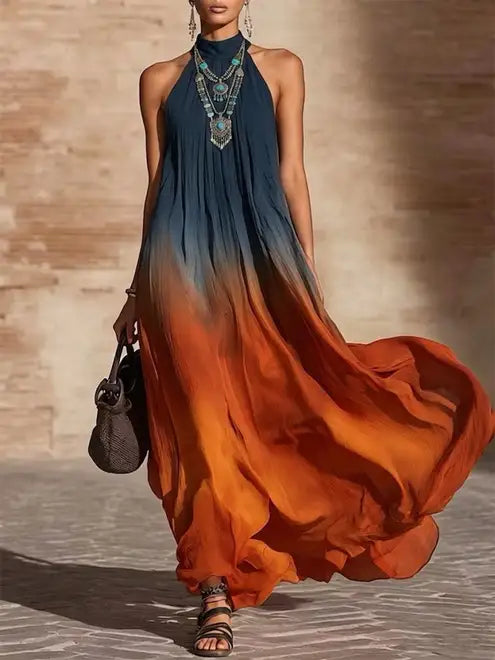 Willara | Graceful High Neck Maxi Dress