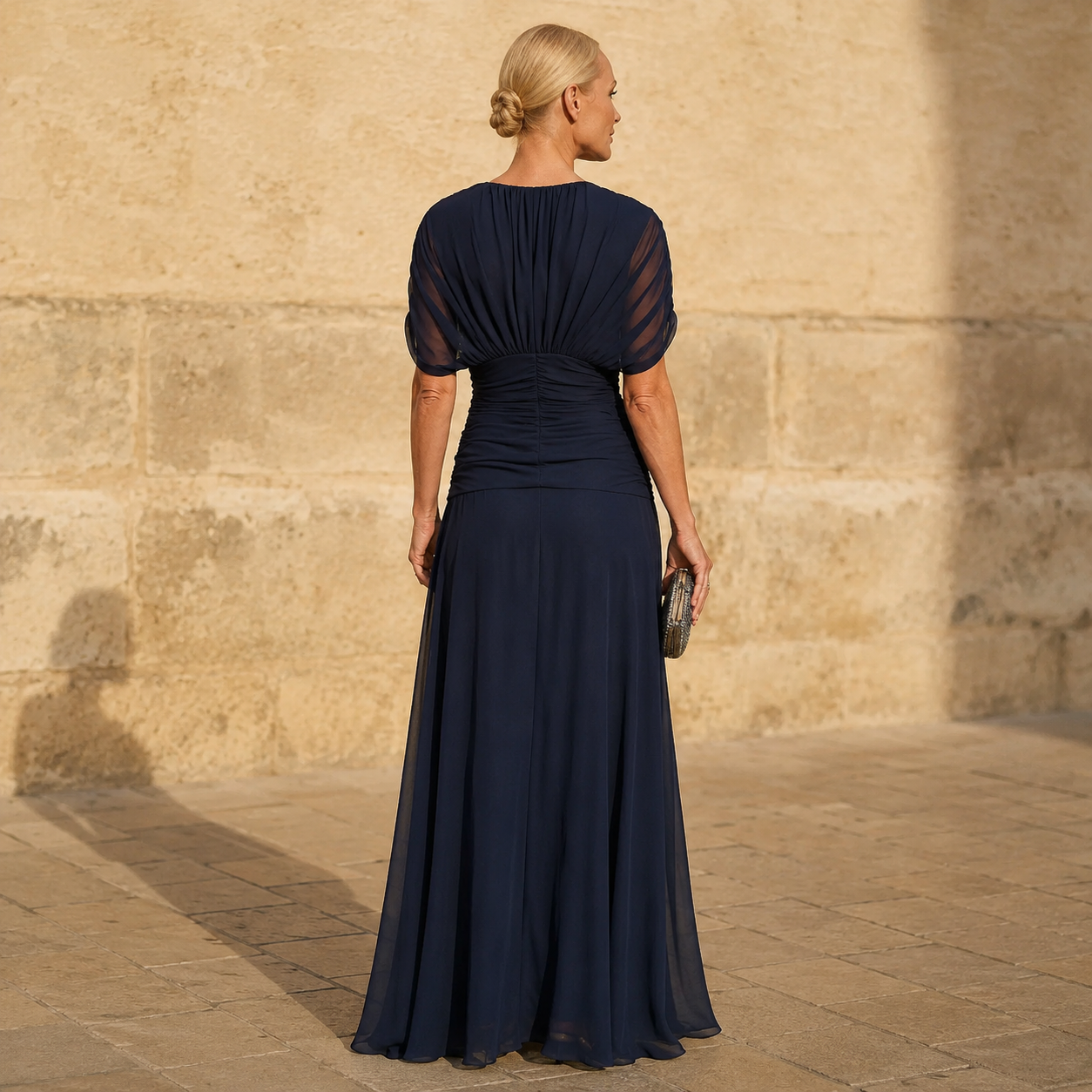 Genevra | Elegant Draped Maxi Dress