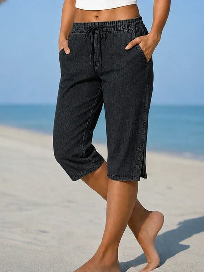 Brienne | Breezy Drawstring Capri Pants