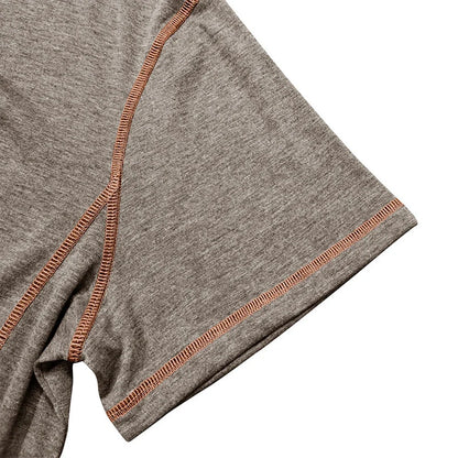 Corin | Athletic Button Neck T Shirt