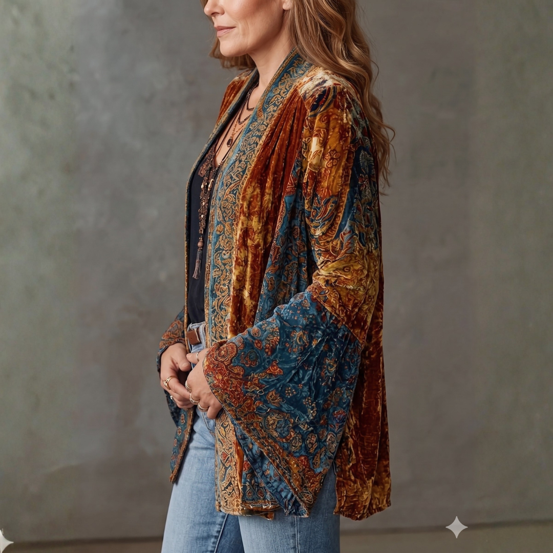 Tavrienne | Printed Open Front Casual Cardigan