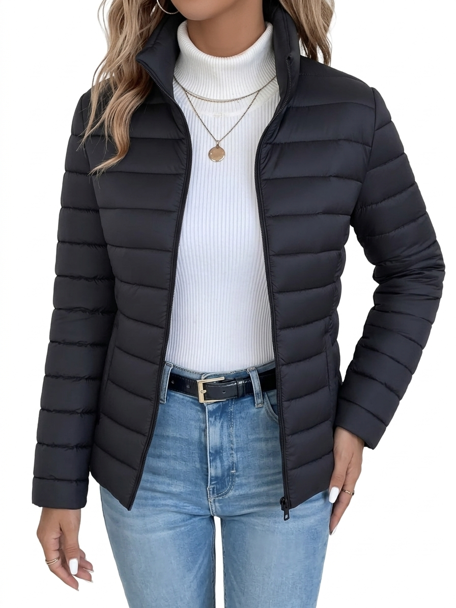 Danessa | Slim Fit Zip Puffer Jacket