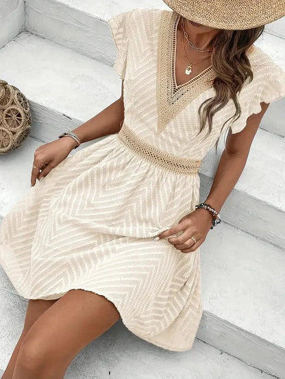 Althea | Boho Lace Waist Mini Dress