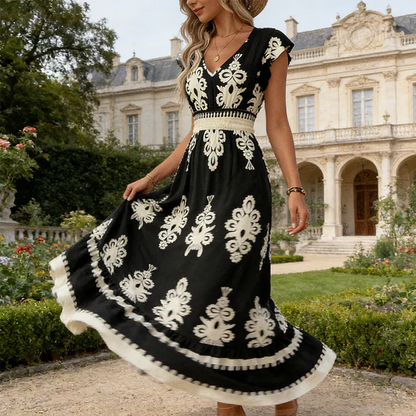 Anneliese | Elegant Patterned Occasion Dress