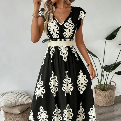 Anneliese | Elegant Patterned Occasion Dress