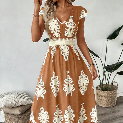 Anneliese | Elegant Patterned Occasion Dress