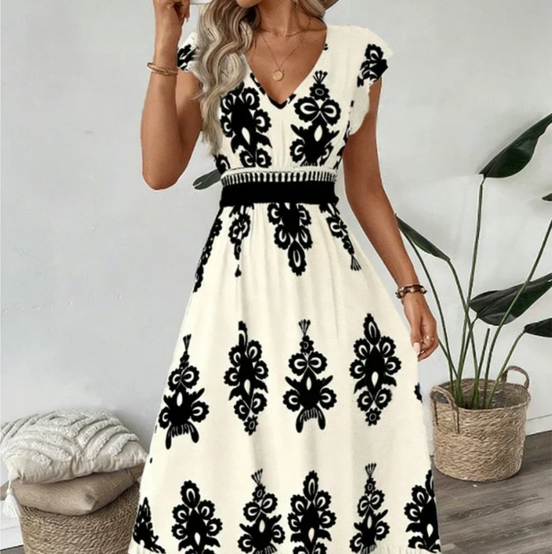 Anneliese | Elegant Patterned Occasion Dress