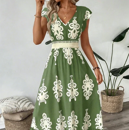 Anneliese | Elegant Patterned Occasion Dress